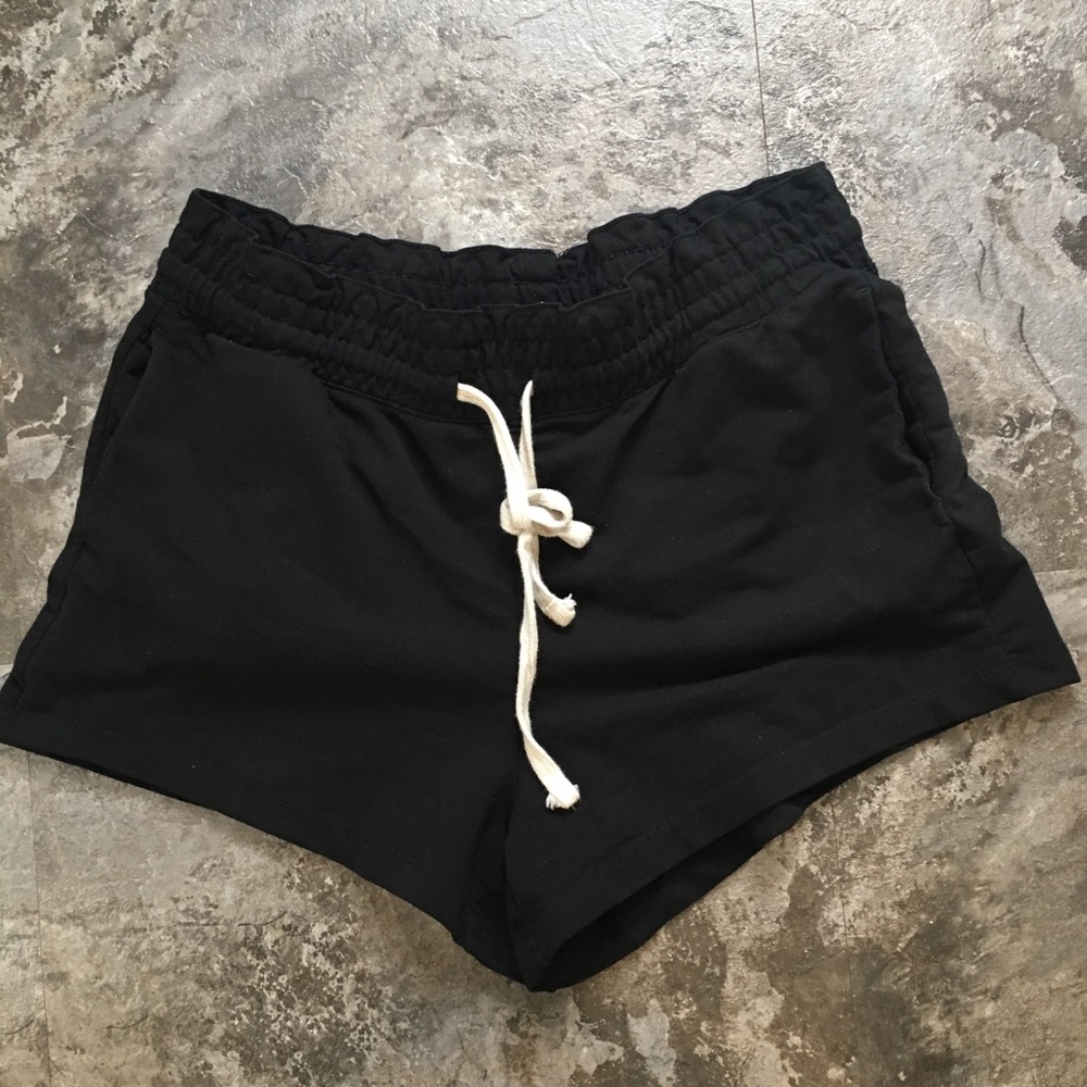 black shorts